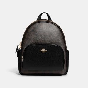 Coach Mini Court Backpack In Signature Canvas